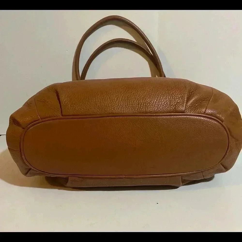 Michael kors brown leather satchel handbag